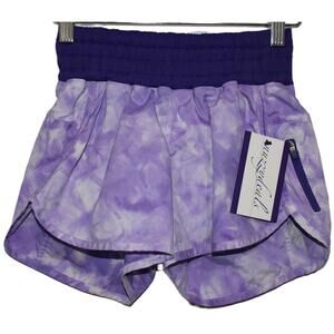 Lululemon 4" Hotty Hot Shorts Purple White Tie Dye Athletic Running Short Size 4